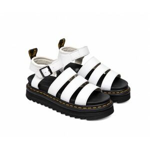Dr. Martens Blaire White Hydro Leather Platform Gladiator Sandals AW004 Size 8